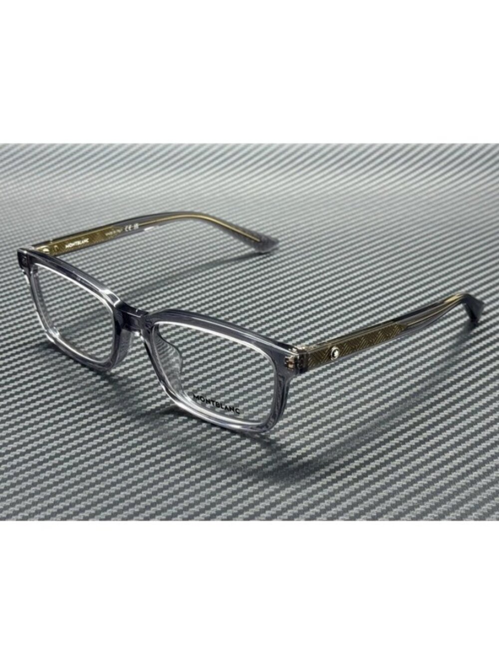 New Montblanc Men Grey Transparent Eyeglasses -20-145